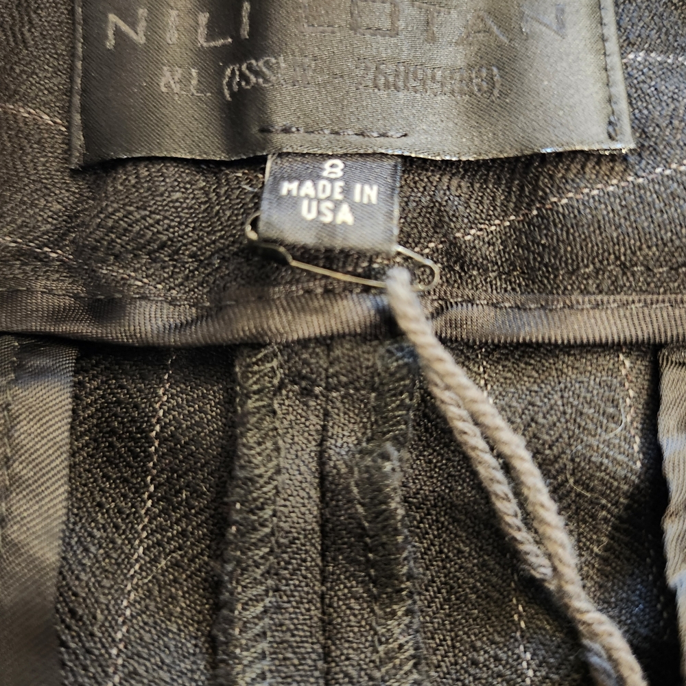 Nili Lotan Navy Pinstripe Wide Leg Pants - Picture 7 of 7